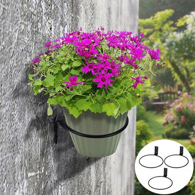 3Pack Flower Pot Holder Ring Wall Mounted, Metal Wall Mount Pot Holder,(4Inch)