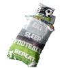 K Collection Its Coming Home Eat Sleep Football Repeat Panel Duvet Set
