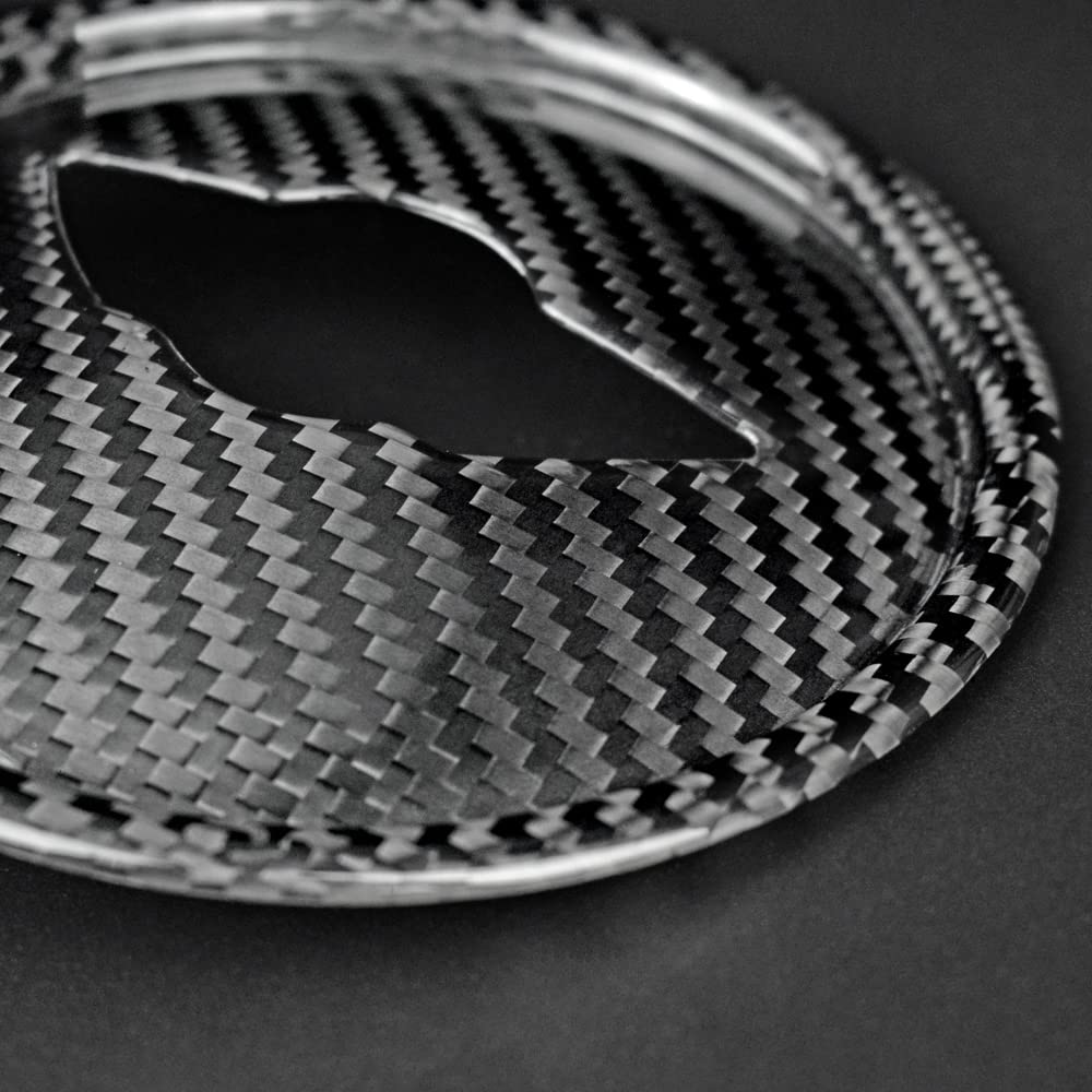 AIRSPEED Real Hard Carbon Fiber Car Steering Wheel Center Cover Sticker for Mini F60 Interior Decorative Frame with Gift F54, F55, F56, F57,