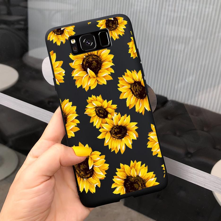 For Samsung Galaxy S8 Case Galaxy S8+ Cover Stylish Sunflower Pretty Girls Cover For Samsung S8 Plus GalaxyS8 S8+ Soft Bags Case
