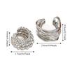 C-Shaped Ear Cuff Elegant Exaggerated Ear Clips Unique Wide Clip-On Earrings  Women