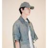 Denim Baseball Cap With Letter Print And Adjustable Fit For Casual Men Women