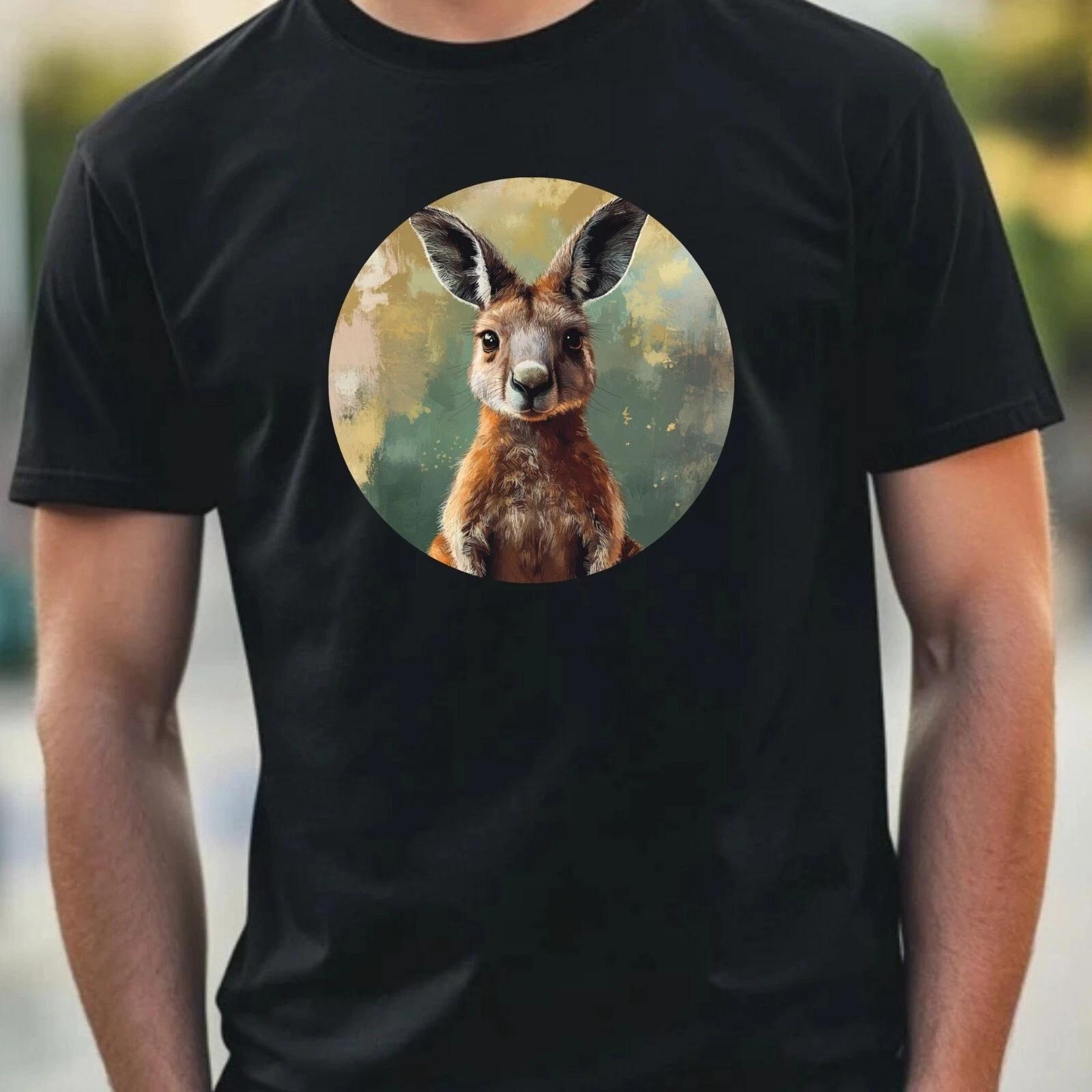 T-Shirt Herren Känguru Portrait Motiv Baumwolle Größe XS bis 5XL XXL
