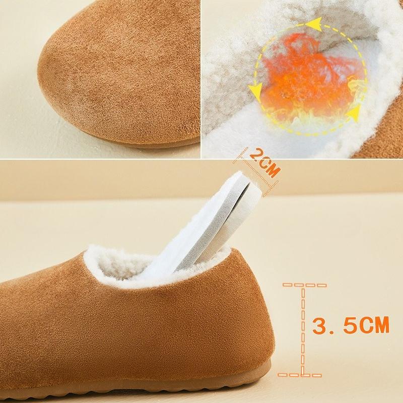 Winter Warm Moccasins for Women Faux Suede Loafers with Fuzzy Plush Lined Non Slip House Flats Shoes Women's Indoor Outdoor Faux Fur Walking Shoes