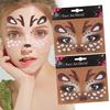 For Christmas Make Up Halloween Party Animal Face Sticker Glitter Sparkling Face Art Stickers