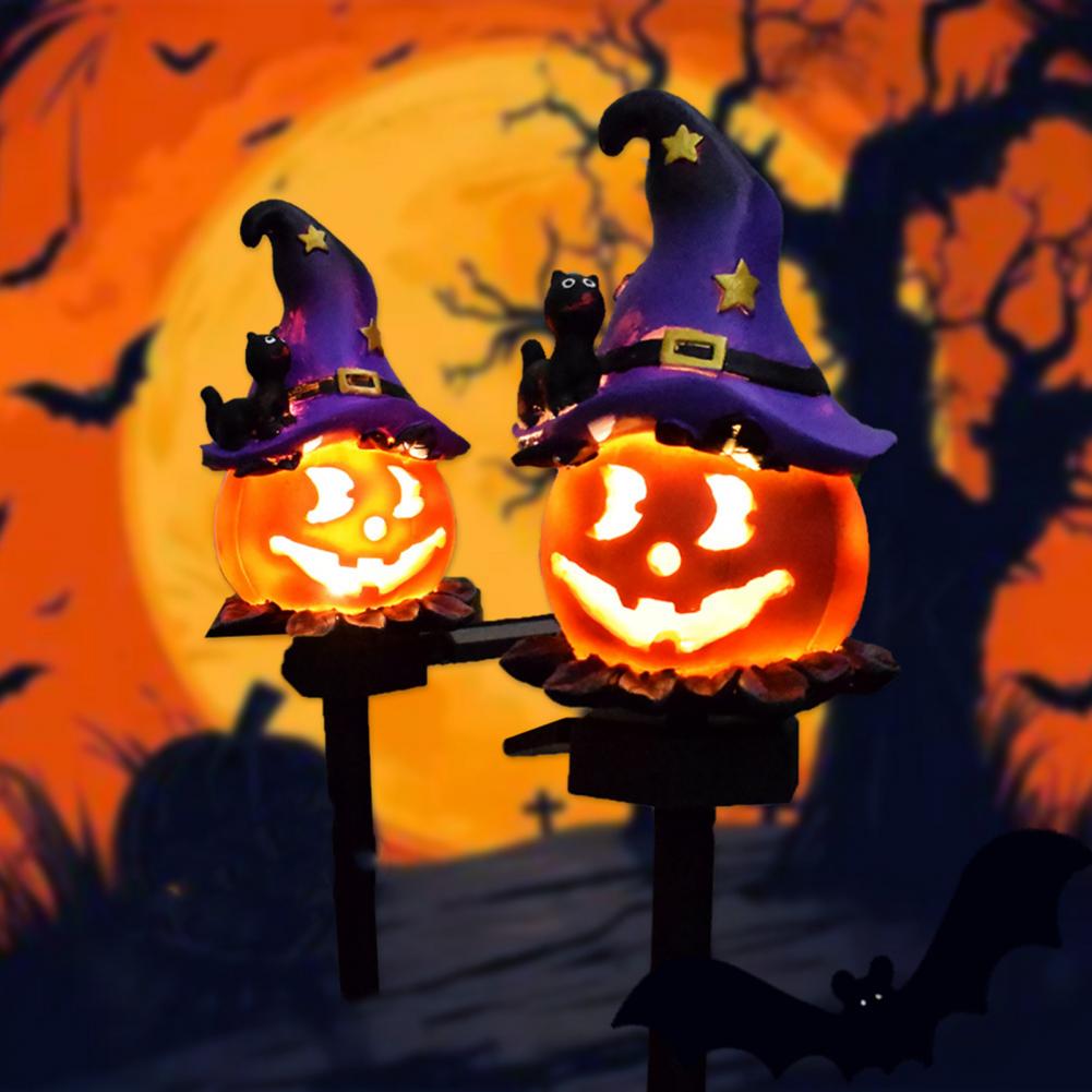 45cm Solar Kürbis Wegleuchten Halloween Kürbislaterne Verandalicht Halloween Leuchtende Kürbislaterne Stecker Gartendeko