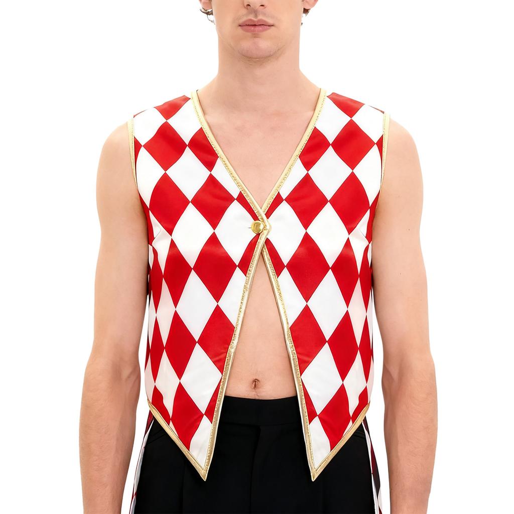 Costume da Domatore di Circo da Donna Senza Maniche Scollo a V Gilet