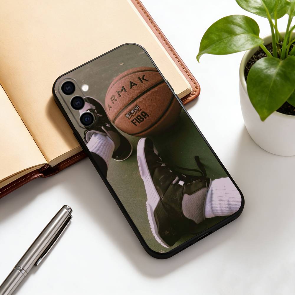 Love Basketball Phone Case For Samsung Galaxy A73,A72,A71,A70,A53,A52,A51,Others Soft Black Cover