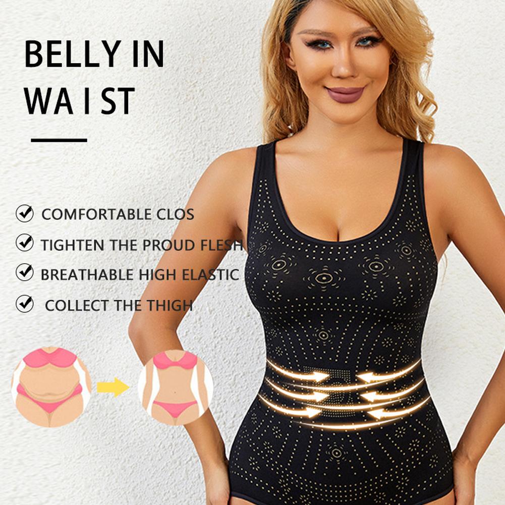 Women Seamless Comfy Bodysuit Shaper Printed Plus Size Tummy Control Shapewear Flat Belly Slimming Body Shaper Corset Underwear Flat Tank Top