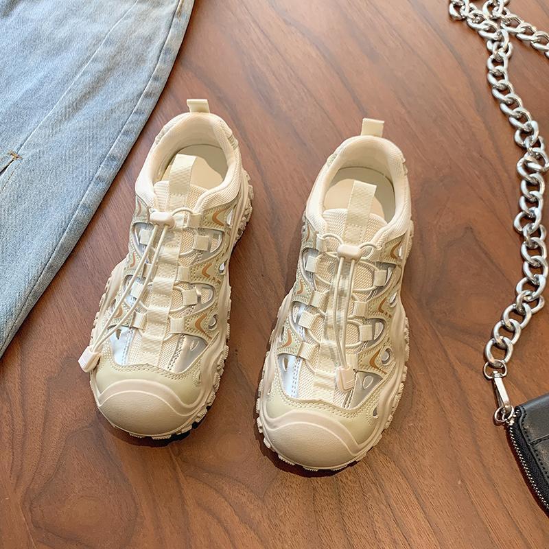 Fashion outdoor hollow casual shoes women's 2025 summer new ugly cute shoes running sports shoes hiking shoes dad shoes