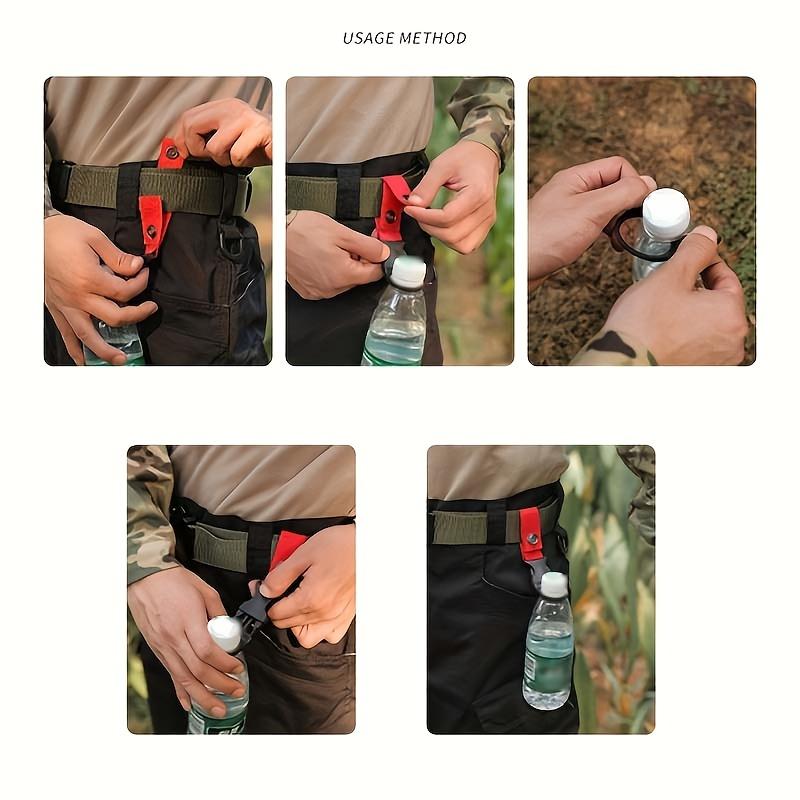 8 Stück taktische Nylon-Schnalle zum Aufhängen von Wasserflaschen, Rucksack-Schnallenclip für Outdoor-Camping, Wandern, Bergsteigen