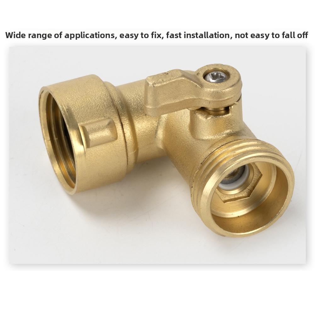 Brass Angle Valve Connector With Switch For Garden Hose Irrigation Quick Coupling Fitting Garden Watering Systems Leak Proof