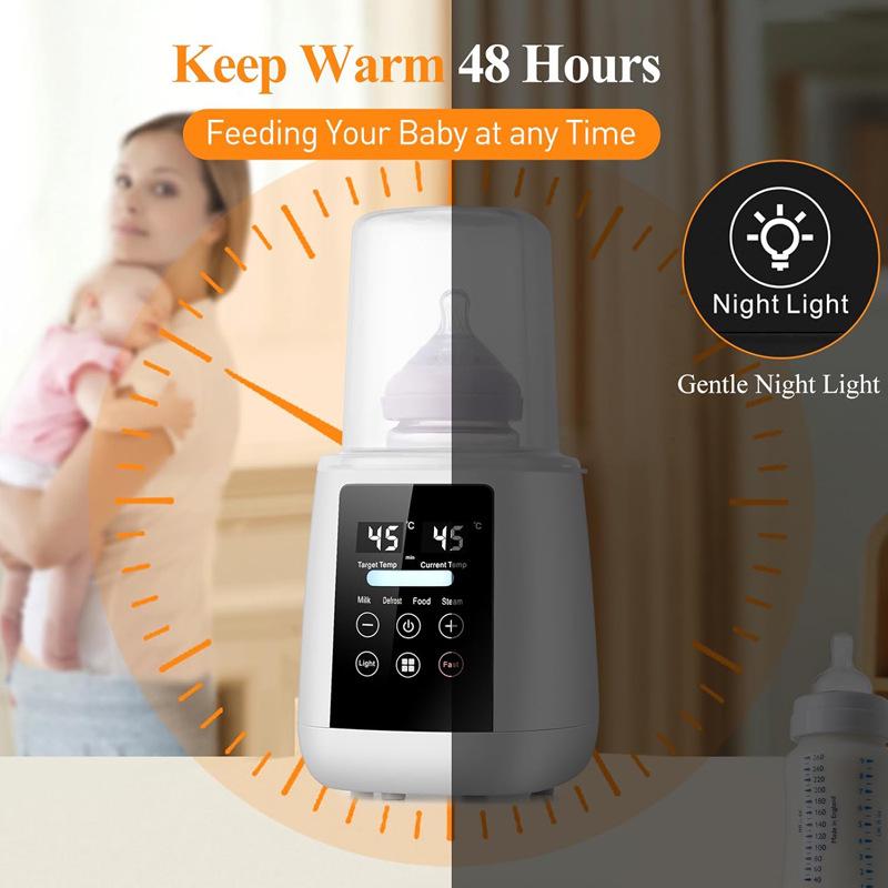 Smart Portable Bottle Warmer & Sterilizer: Home Milk Heater with Timer & Constant Temperature