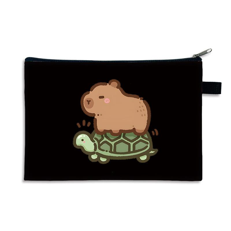 Printed Fashion Primary School Students Pencil Bag Creative Cartoon Pattern Zipper Stationery Pencil Bag Change Bag