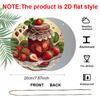 2D Flat Aluminum 7.87 Inch X 7.87 Inch Strawberry and Jam Style Wall Hanging. Suitable for Living Rooms, Kitchens, Bars, Cafes, Clubs, Porches