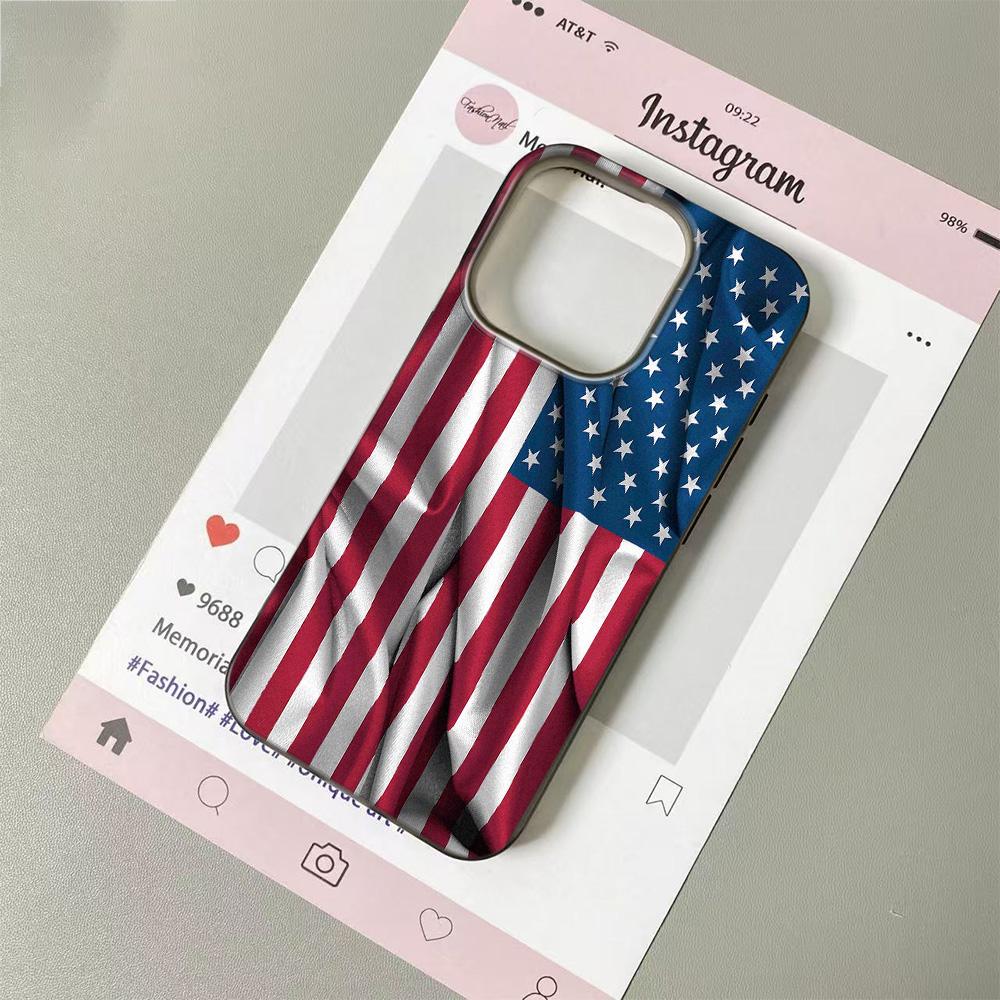 American Flag Phone Case For IPhone 11 12 13 Pro Case 14 15 Plus 16 17 Pro Max 17Air Case Silicone Soft Clear Shockproof Cover