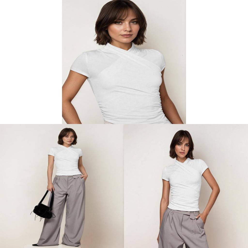 Tshirt For Women Summer Pure Cotton Soft Fabric Slim Fit Casual Streetwear