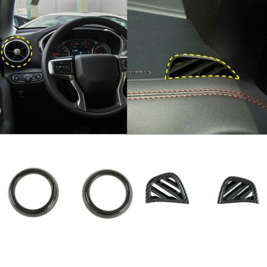 4 шт. Накладки на вентиляционные отверстия передней панели для Chevrolet Blazer 2019-2022