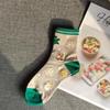 5Pairs Cartoon Christmas Socks Snowman Santa Claus Tube Sock High Ankle Socks Mid-calf Socks  Girl