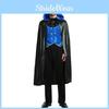 Stylový modrý upírský kostým pro muže Ideální pro halloweenské cosplay akce s Draculou