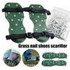 Multi-functional Gardening Walking Garden Yard Grass Cultivator Scarification Aerator Nail Shoes Practical Tools