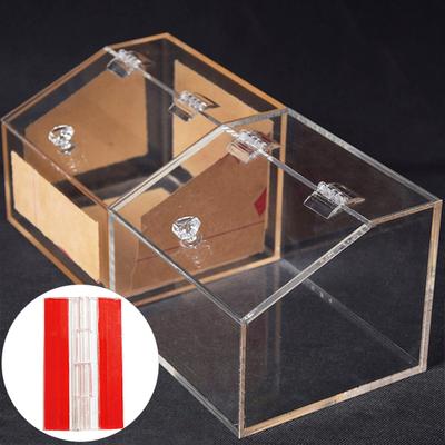 1/5Pcs Acrylic Clear Hinges Self-Adhesive Folding Hinges Simple Installation Cabinet Drawer Replacement Hinges Hardware Tools