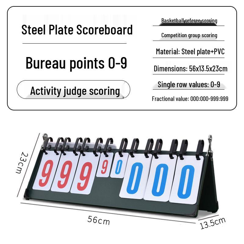 Multi-Sport Flip Scoreboard for Basketball, Billiards, Table Tennis, and Volleyball