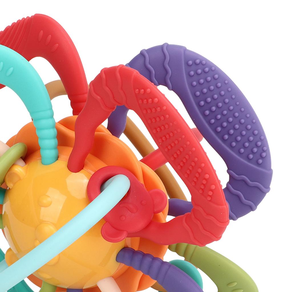 Manhattan Ball Plastic Cement Baby Teether Teethers Light Weight Baby Sensory Toys Ball for Children Infant
