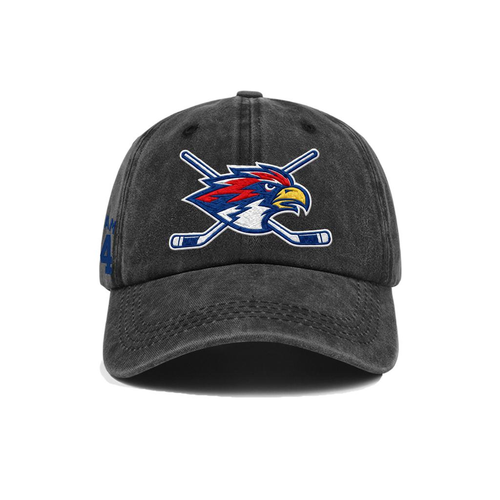 Washed Cotton Baseball Cap Soft Top Vintage Style Adjustable Back Closure Embroidered Logo Casual Outdoor Sports Hat for Daily Wear