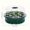 1pc 13-Hole Round Seedling Box - Hydroponic Planting Tray with Clear Grid Lid, Lightweight Durable Plastic for Succulents,Bean Sprouts,Vegetable Seeds