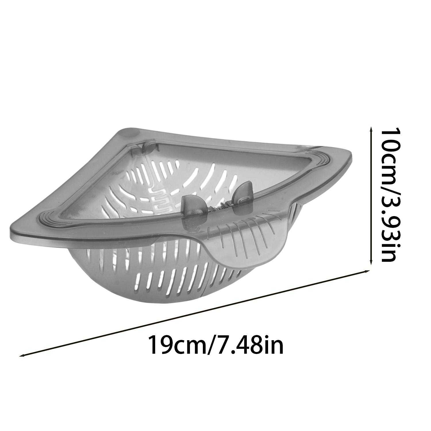 

1/3PCS Magnetic Drainage Filter Basket with Twist-Open Bottom Kitchen Sink Corner Rack Food Catcher Triangular Storage Strainer 1PC