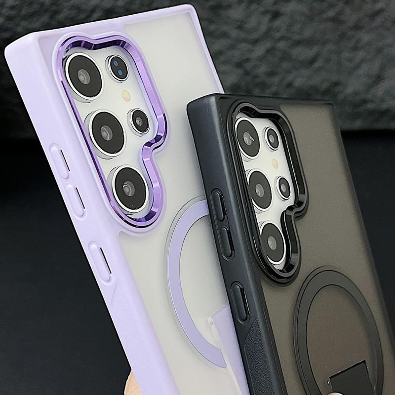 Samsung S25 Ultra Magnetic Bracket Phone Case for S24, S24 Plus, S23U, S25+