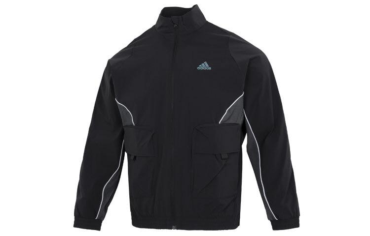 adidas Sport Essentials Logo Stand Collar Woven Jacket HM5144 XL