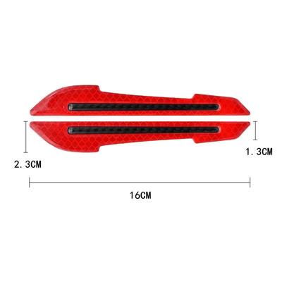 2PCS Car Fender Body Reflective Stickers Door Anti-collision Decorative Anti-scratch 3D Adhesive Warning Stickers Night