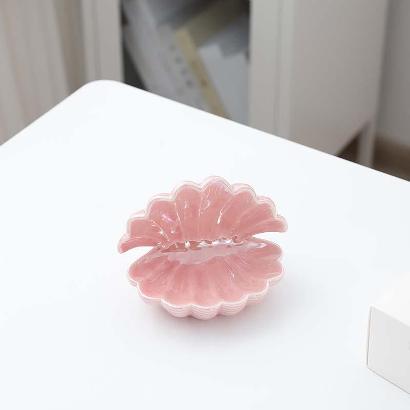 Creative Mini Ceramic Shell Jewelry Storage Tray Jewelry Necklace