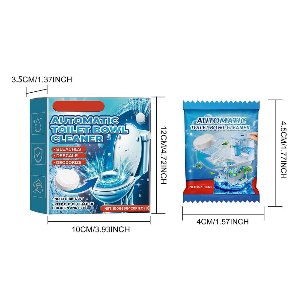 Automatic Toilet Bowl Cleaner Tablets Effervescent Toilet Long-Lasting Cleaning Cleaner Deodori E3Z6