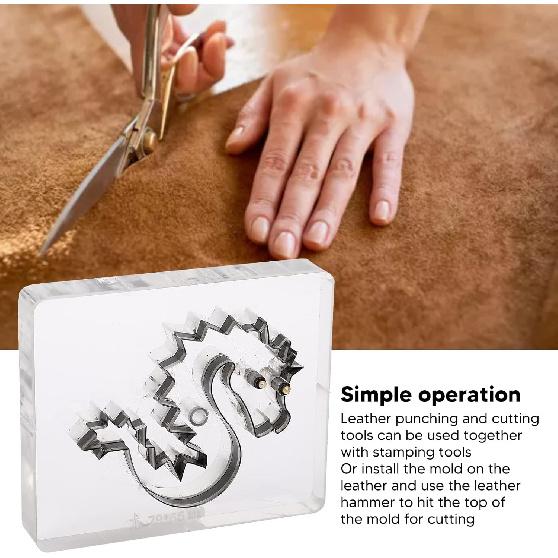 DIY Leather Cutting , Dragon Shape Leather Cutting Tool Steel Rule Leather Die Cut Punch Tool Cutting Die for DIY Leather Craft Strap Fabric