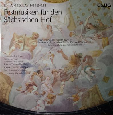 LP Record JOHANN SEBASTIAN BACH BARBARA SCH Festmusiken Fr Den Schsischen Hof CAL30853 Calig 1986 Germany Classical Used