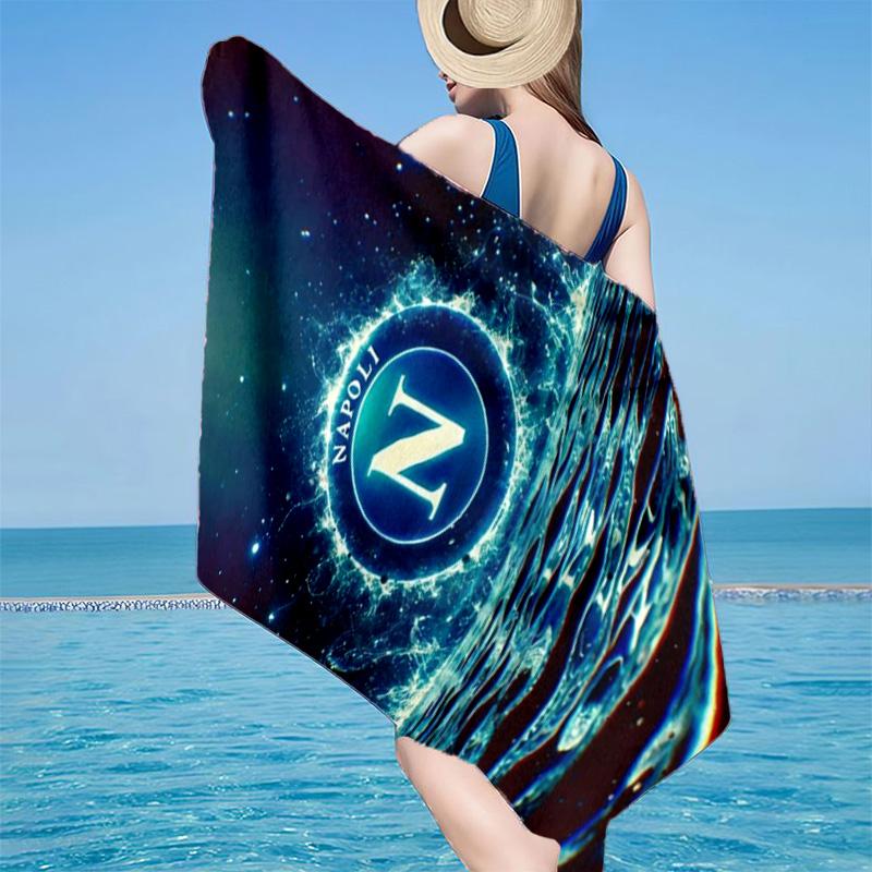 Toalla de Playa de Microfibra con Emblema del Club de Fútbol Nápoles, Ligera y de Secado Rápido, para Viajes de Verano, Esencial de Playa, Piscina