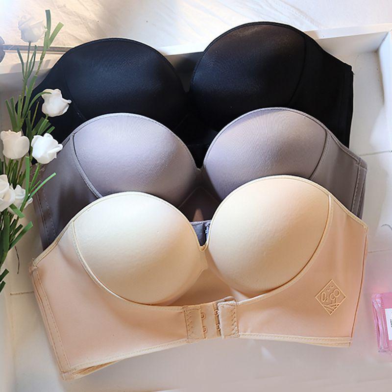 Invisible Underwear Front Closure Bra Ultra Smooth Strapless Seamless Bralette For All Occasions
