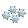Xmas Snowflake Balloons Reusable Inflatable Easy To Expand Portable Lightweight Decorate 3D Snowflake Shape Christmas Balloons for Christmas