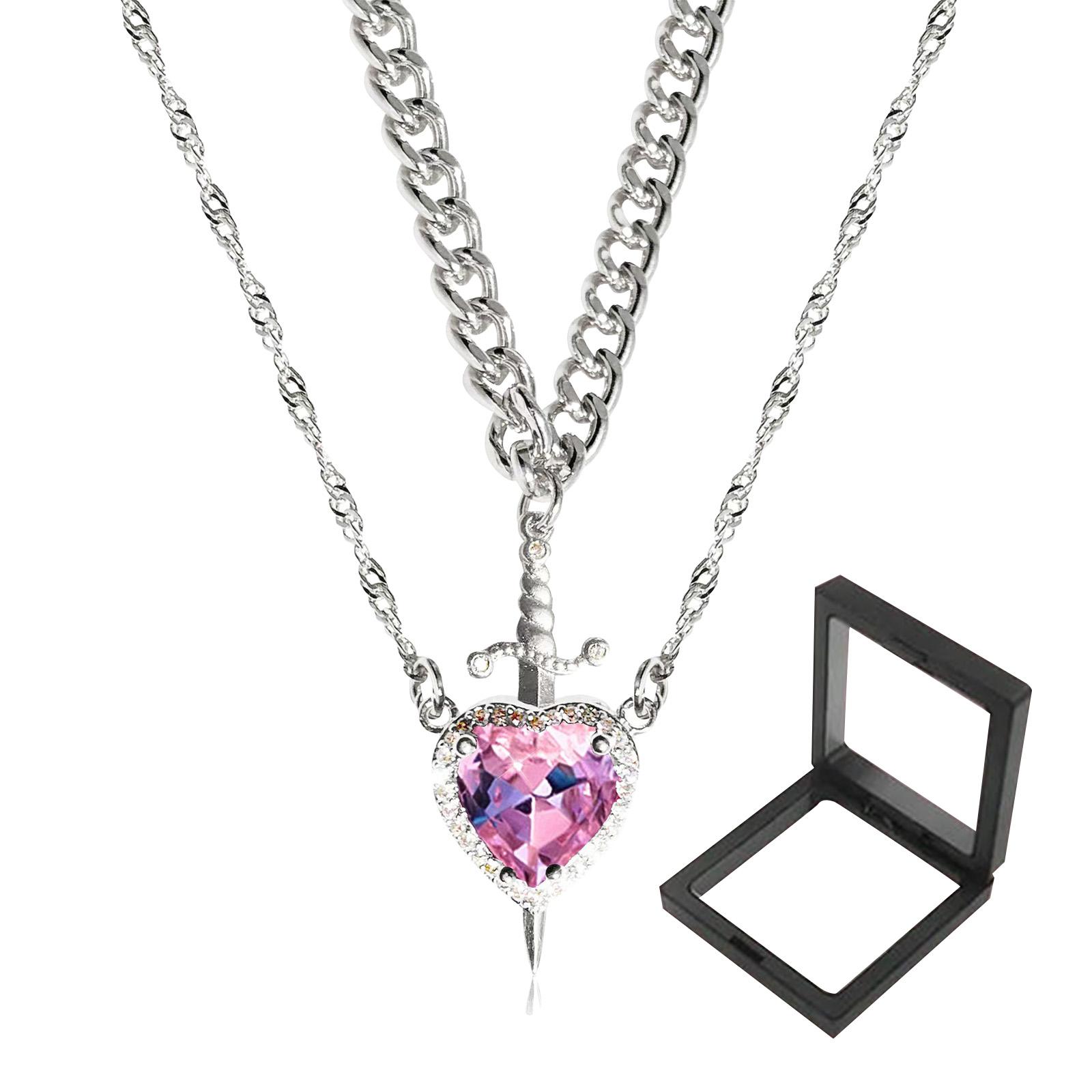 

Necklaces For Couples Love Jewelry Shear Necklaces For Couples Gifts Tiered Necklaces Dating Gifts(argent) One Size