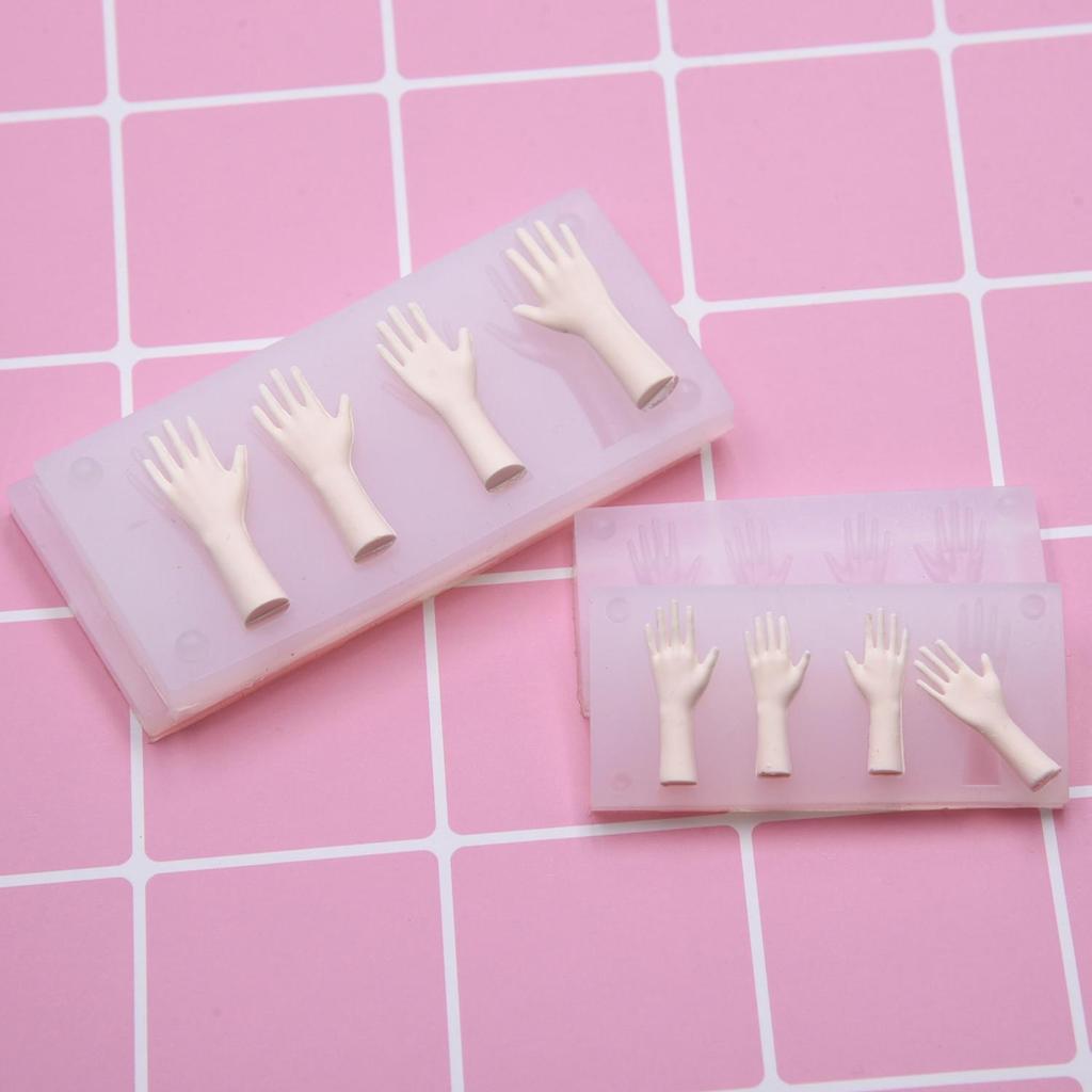 DIY Ultra-Light Polymer Clay Hand Mold: Silicone Palm Mold for Resin, Fondant, and Stone Powder.