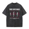 Prané Vintage Tričko Rockové Kapely Three Days Grace Alienation Tour 2026 s Grafikou Lebky Pánská Alternativní Metalová Trička