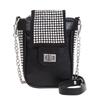 Pu Diamond Embellished Small Square Crossbody Bag For Daily Use
