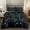 Cute Cat Duvet Cover Set Boys Girls Adults Animal Printed Bedding Set Pet Theme Comforter Cover Pet Quilt Covers with Pillowcase