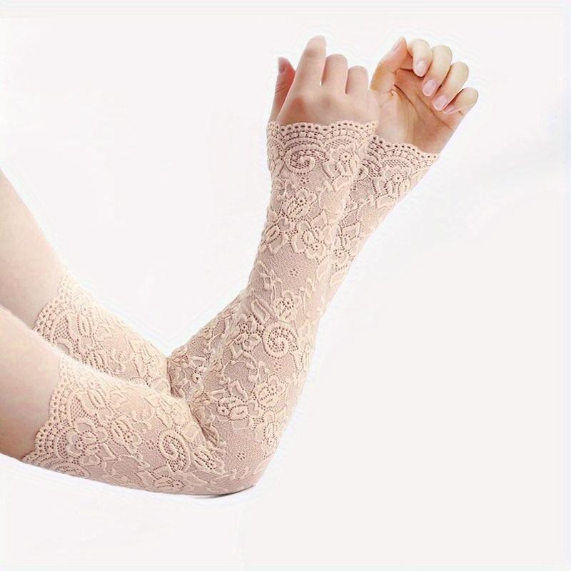 

Длинные перчатки готические тонкие полые перчатки без пальцев женские солнцезащитные рукава сетчатый рукав солнцезащитные варежки