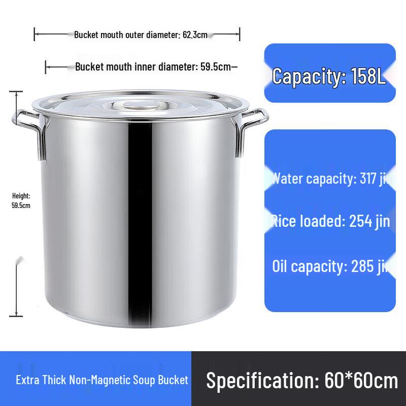 GOWKE 304 Stainless Steel Commercial Stock Pot with Lid