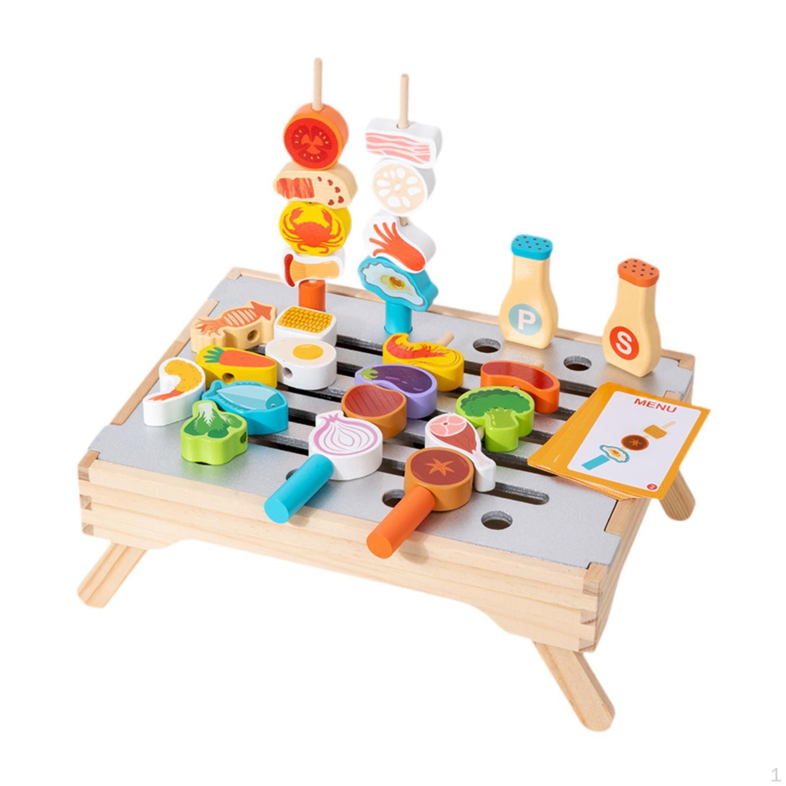 

Barbecue Food Set Kitchen Toys Play Role Early Learning BBQ Accessories Grill Toy