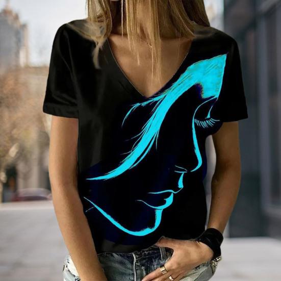 

Стильный летний топ с V-образным вырезом, дышащий, приятный для кожи